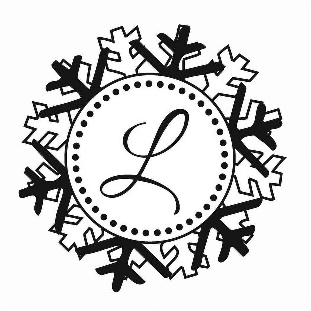 Personalized Round Self-Inking Rubber Stamp - Snowflake