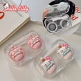 thumbnail image 2 of Hello Kitty Travel Kit Pocket Mini Contact Lens Case Travel Portable Kit Lovely Easy Carry Mirror Lenses Box Holder Container, 2 of 5