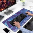 thumbnail image 2 of the Purple Surging Waves&nbsp;mouse Padswaterproof,rubber+multispandexno Slip Gaming Mouse PadDesk Pad for Office Home Game 31.5x15.7inches, 2 of 7