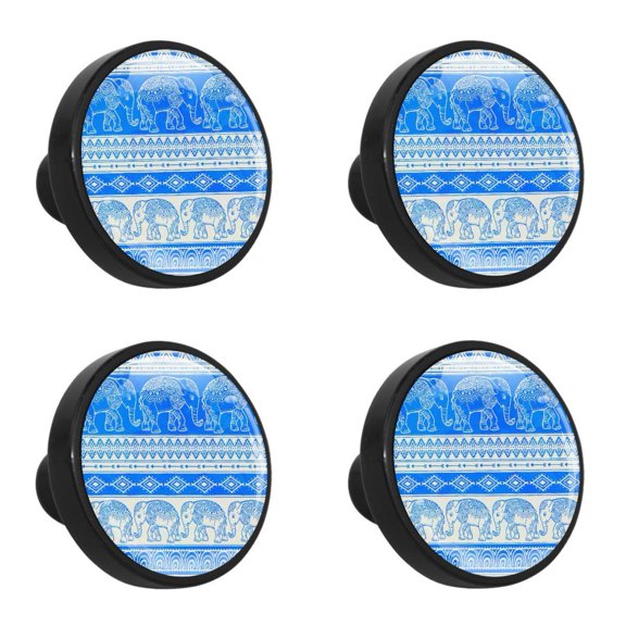 4 Pcs Elephant Knobs for Kitchen Cabinet Cupboard Dresser Bookcase Drawer Pulls Handles Round Home Decor