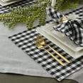 thumbnail image 3 of Black/White Reversible Gingham/Buffalo Check Placemat Set, 3 of 10