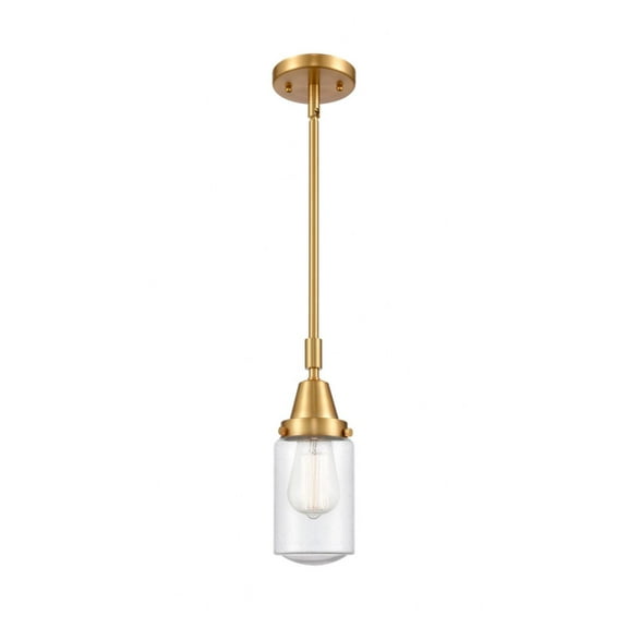 447-1S-SG-G314-Innovations Lighting-Dover - 1 Light Stem Hung Mini Pendant In Traditional Style-11.38 Inches Tall and 4.5 Inches Wide-Satin Gold