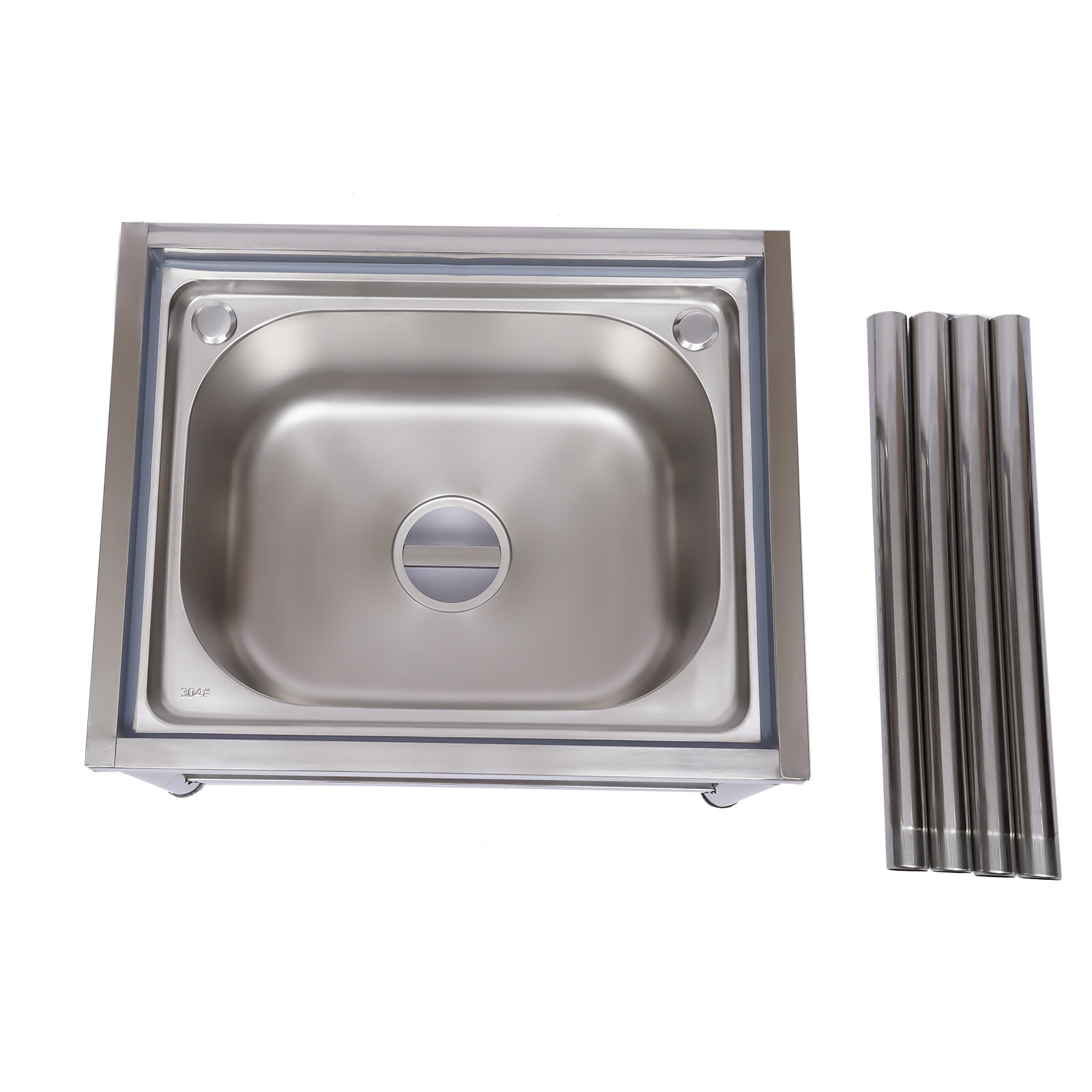 Commercial Stainless Steel Kitchen Utility Sink - 55*45*85cm 132lbs Capacity for Kitchens, Bars, Restaurants