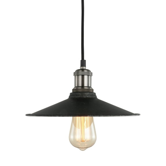 Woodbridge Lighting Fulton Metal Mini-Pendant w/ Vintage Bulb in Antique Nickel