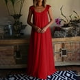 thumbnail image 2 of VBVC Women's Sleeveless Lace Trim Maxi Dress,Ladies Casual Loose Flowy Long Nightgown,Summer Beach Vacation Sundresse for Women,Red,S-5XL, 2 of 7