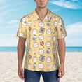 thumbnail image 4 of Daiia Rabbit And Candy Hawaiian Shirt for Men Gentle Cotton Regular Short Sleeve Casual-X-Large, 4 of 9