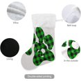 thumbnail image 3 of Coolnut 2 PSC Christmas Stockings Dog Paw Black and Green Christmas, 17.7" Xmas Fireplace Santa Socks Christmas Tree Hanging Stockings Decoration for Christmas Holiday Xmas Gift, 3 of 6
