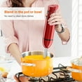 thumbnail image 3 of Bonsenkitchen Handheld Blender, Immersion Blender Handheld,Red, 3 of 8