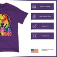 thumbnail image 4 of Tee Hunt Dean Russo Cute Neon Dog T-Shirt Adopt A Pet Colorful Pet Men's Tee, Purple, Large, 4 of 5