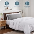 thumbnail image 3 of Bare Home Body Pillowcase - Envelope Closure - Ultra Soft - Double Brushed - Light Gray, 3 of 7