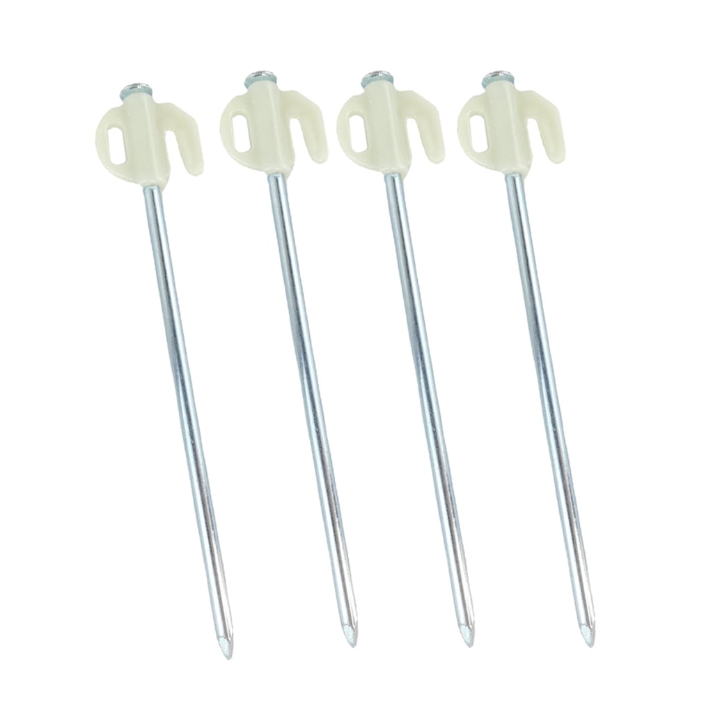 ANXPTIME 16Pcs Tent Nails Peg Luminous Steel Tent Stakes Golden Tent Hook Ground Anchors Outdoor Canopy Stake Camping Accessories
