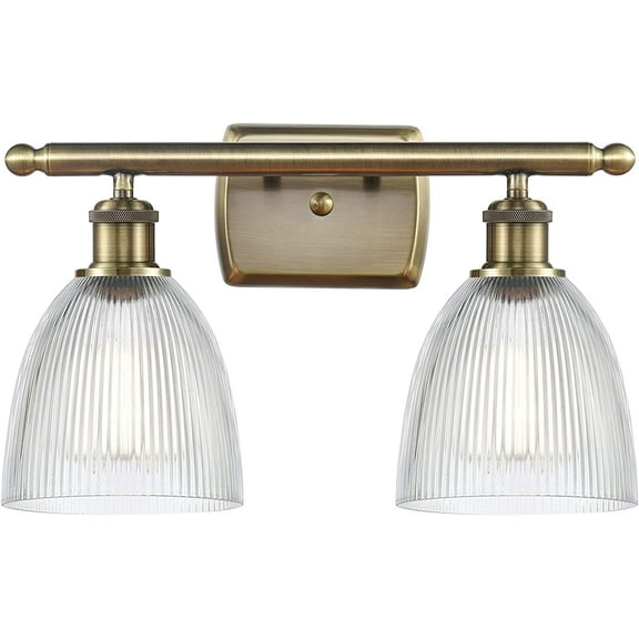 Innovations 516-2W-AB-G382-LED Castile 2 Light Bath Vanity Light part of the Ballston Collection, Antique Brass