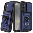 thumbnail image 3 of Elegant Choise Case with Screen Protector with Ring Stand and Slide Camera Lens for Samsung Galaxy S24 Ultra/S24 Plus/S24, Blue, 3 of 16