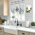 thumbnail image 5 of Texas Star Blue Balloon Curtains for Bedroom/Front Door/Bathroom, Farmhouse Country Branches Wooden Grain Tie Up Curtains 63 Inch Length Light Filtering Kitchen Curtains Shades for Windows 46"x63", 5 of 8