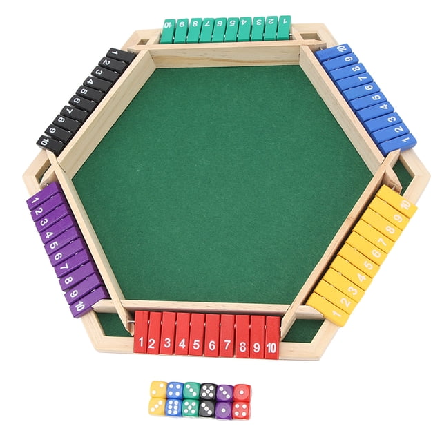 Juego De Mesa Shut The Box, Diversión Sin Fin De Madera, 6 Jugadores, Educativo Interactivo, Juego De Mesa Shut The Box, Juego De Mesa De Pub Para Adultos Para Fiesta