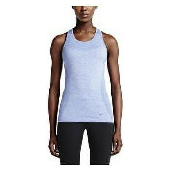 Nike Womens Dri-FIT Seamless Racerback Tank  Heather Blue X-Large