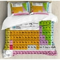 thumbnail image 3 of Periodic Table Duvet Cover Set Twin Size, Science Freak Chemistry Lovers Colorful Element Table for Fun Learning Image, Decorative 2 Piece Bedding Set with 1 Pillow Sham, Multicolor, by Ambesonne, 3 of 3