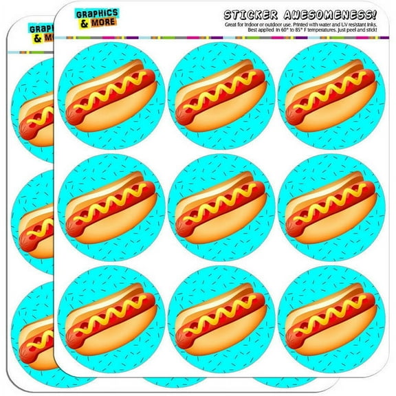 Hot Dog of Awesomeness 18 2" Planner Calendar Scrapbooking Crafting Stickers