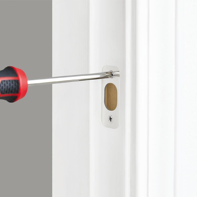 Hyper Tough Keyed Entry Ball Doorknob Lock and Single Cylinder Deadbolt Stainless Steel Finish Combo Pack