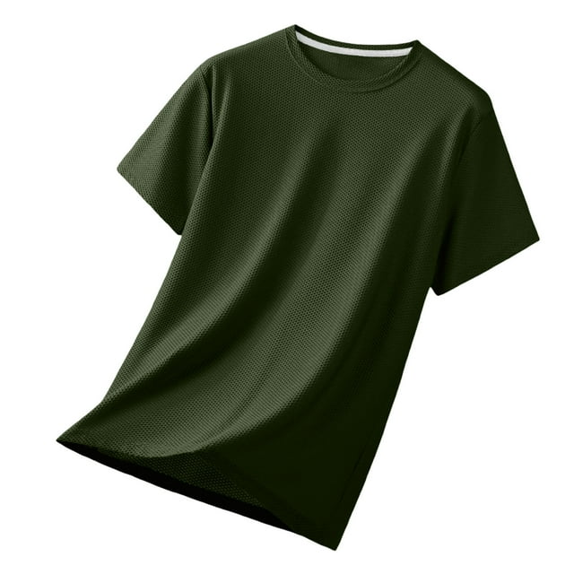pstuiky camisetas para hombre, Camiseta informal de cuello redondo de color liso para hombre, camiseta de manga corta con cuello redondo camisas casuales para hombre xxxl