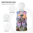 thumbnail image 3 of Naloa Sky Sunflower Skull Basketball Jersey Reversible Men's Mesh Athletic Sports Shirts Training Practice S-4XLXX-Large, 3 of 6