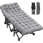Slsy XL Folding Camping Cots with 3.3 inch 2 Sided Mattress,75* 28 Sleeping Cot Guest Bed,Portable for Adults,Folding Bed Cot with Carry Bag
