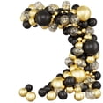 thumbnail image 4 of Arco de globos de cumpleaños de oro negro - 133 Kit de arco de globos de oro y negro Decoración de globos de látex de oro negro para hombres Fiesta de cumpleaños, boda, 4 of 4