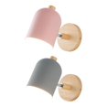 thumbnail image 1 of 2x Lámparas De Pared Para Mesita De Noche Pantalla Giratoria Soporte De Pared E27 Hogar Gris Y Rosa Sunnimix Luces de cabecera giratorias, 1 of 8
