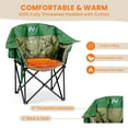 thumbnail image 5 of ABORON Padded Heated Massage Camping Chair Adult, Outdoor Folding Chair with 3 Heat Level & Back Massage, Heated Patio Chair Portable Heavy Duty Arm Chair, Support Up to 400lbs, Battery NOT Included, 5 of 9