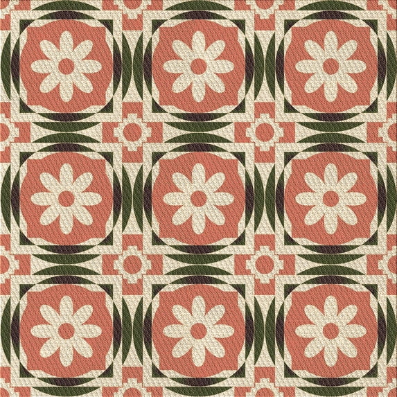 Ahgly Company Indoor Square Patterned Mahogany Brown Area Rugs, 8' Square