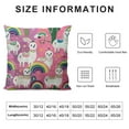 thumbnail image 5 of Nawypu &nbsp;Cute Llama Pillow Sham Rainbow Cactus Animal Flower Pink Rectangular Pillow Cover Cushion Cover for Bed Couch Sofa Standard Size, 5 of 5
