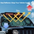 thumbnail image 4 of Yuyamidu Green Windshield Sun Shade Compatible with Jeep Wrangler JK JL Boho Mandala Flower Car Sunshade Heat Shield Windshield Cover, 4 of 7