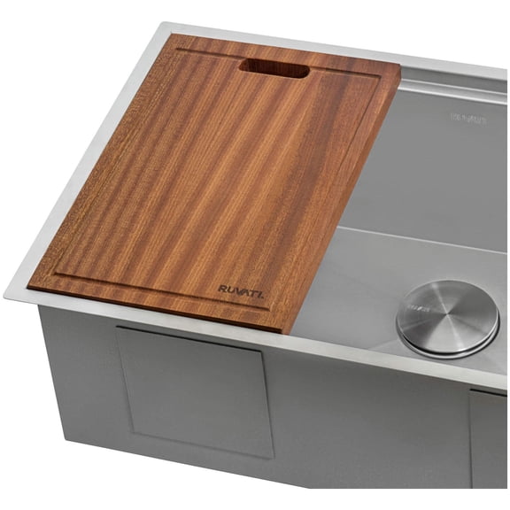Ruvati 17 x 11 inch Solid Wood Cutting Board for Workstation Sink - RVA1217