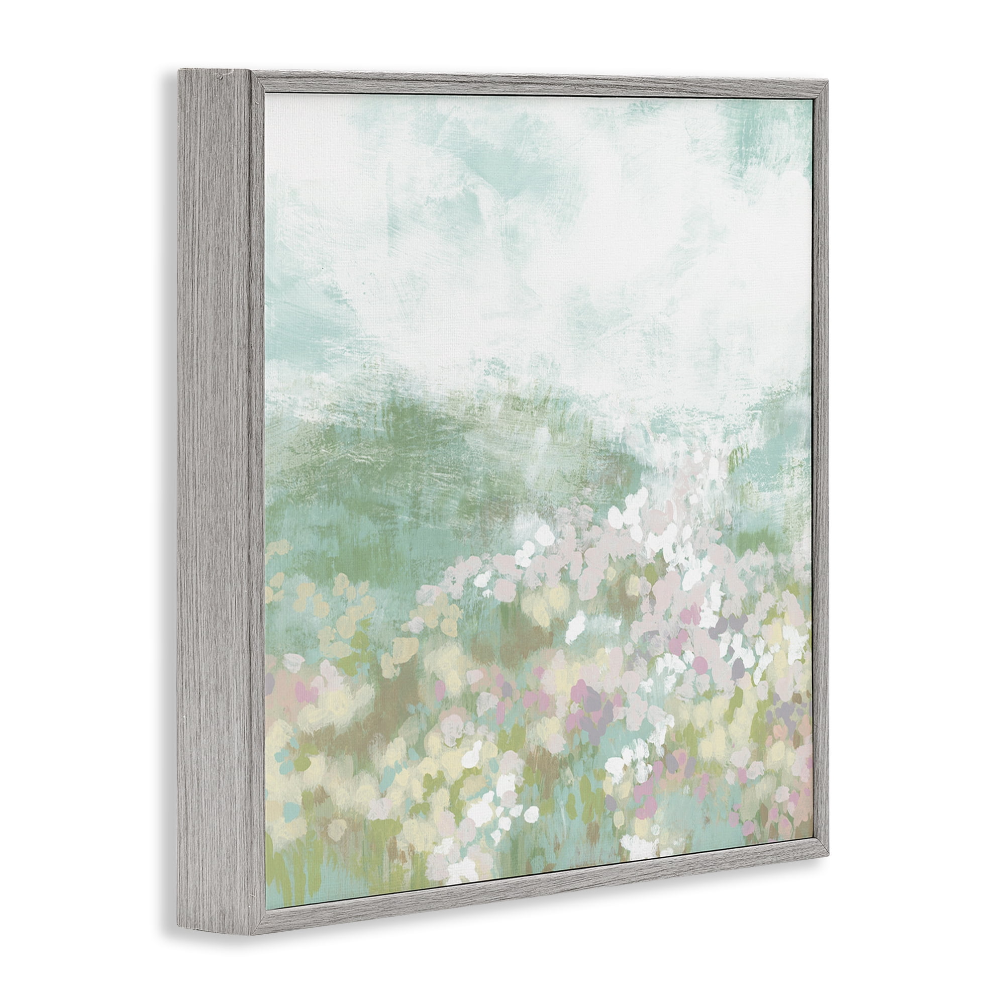 Stupell Industries Rural Countryside Impression Landscape Painting Gray Framed Art Print Wall Art, 24 x 24