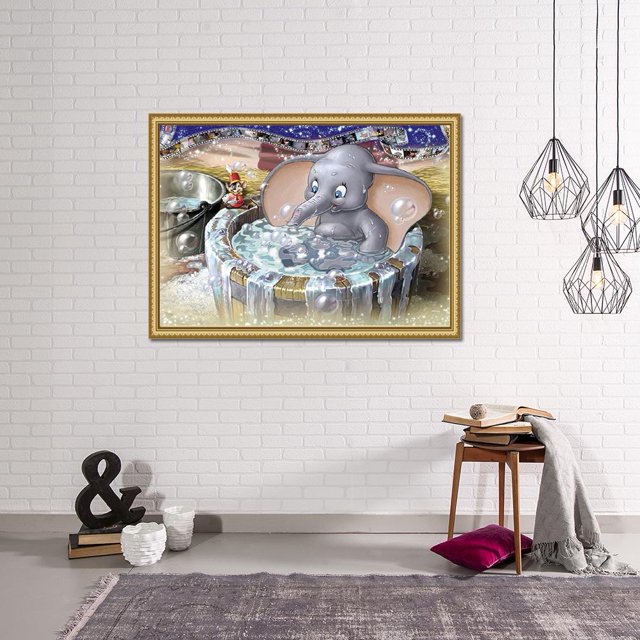 Cuadros Decorativos 5D bricolaje diamante pintura ducha elefante cruz puntada bordado artesanía kits Ndcxsfigh Nuevos Originales