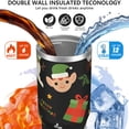 thumbnail image 3 of Christmas 30oz Handheld Travel Tumbler with Handle – Double Wall Stainless Steel Insulated Cup, Flip Straw Lid, Leak-Proof & BPA-Free for Hot and Cold Drinks – Durable Coffee & Juice Mug Black, 3 of 7