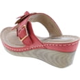 thumbnail image 3 of Gc Shoes Women's Sydney Rosette Slide Wedge Sandals, 3 of 7