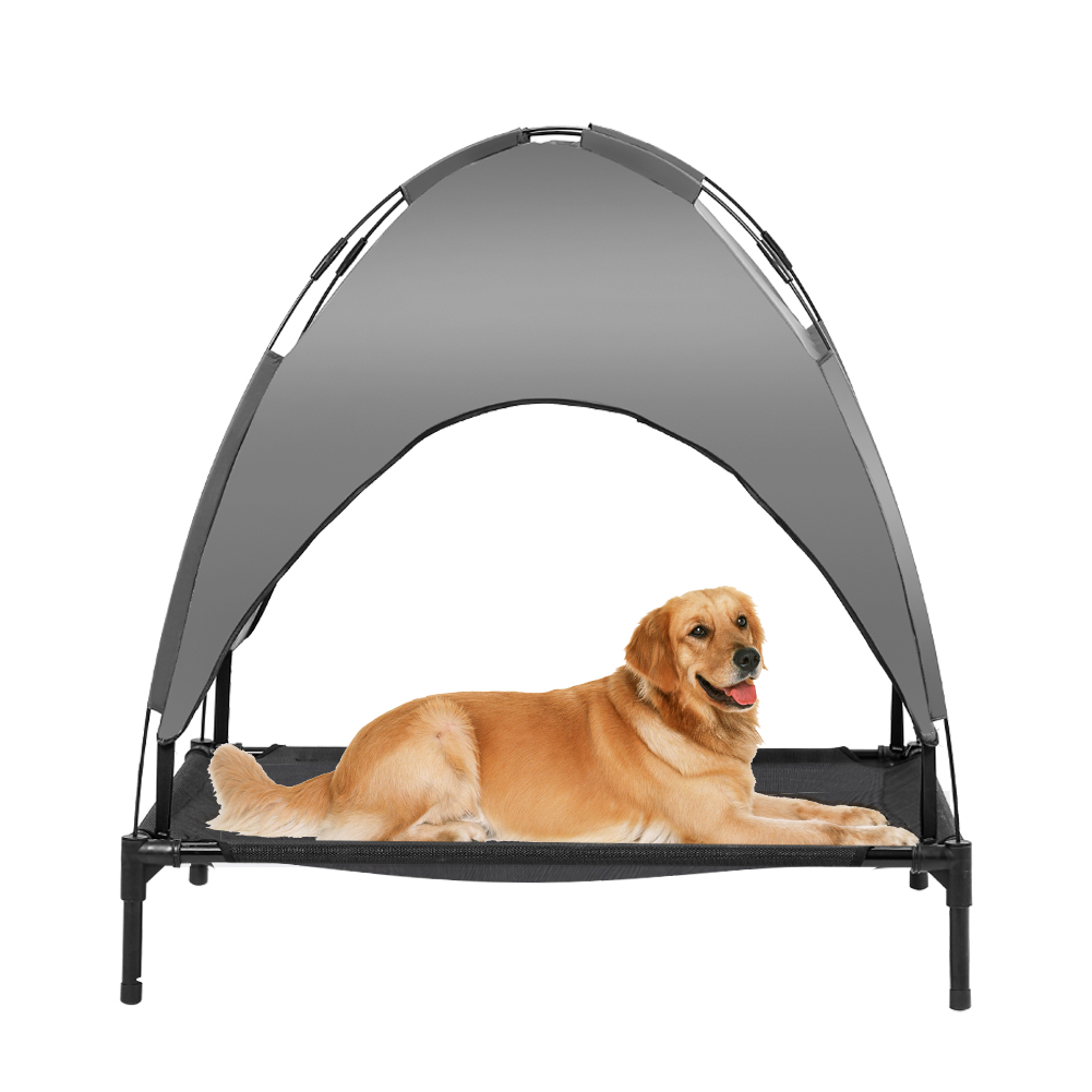 Elevated Dog Bed with Canopy, Outdoor Dog Bed, Large Dog, Labrador
