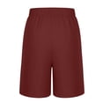thumbnail image 7 of Maqroz Athletic Shorts for Boys Elastic Waist Mid Thigh Short Pants Casual Loose Fashion Solid Color Bottoms for Summer Occasions and Activities, Size 14-15 Years, 7 of 7
