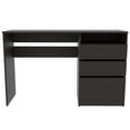 thumbnail image 2 of Computer Desk Black, Particle Board, 17.09 In. Deep, 46.85 Width, One Shelf Unified - Board Build, Wide,, 2 of 3