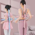 thumbnail image 3 of Palo de corrección jorobada de acero inoxidable Anti jorobado Pilates gimnasio hogar hombro entrenamiento palo Corrector palos estiramiento rosado Baoblaze cruz correctora jorobada, 3 of 8