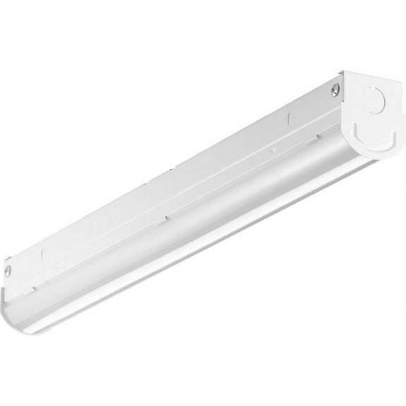 Progress Lighting, Lens Strip, 2 Lights, Ceiling Light, White, Smooth Acrylic, 4000K, 24" Length, 18W, 80 CRI