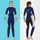 thumbnail image 5 of Traje de buceo de neopreno traje de baño espesado impermeable 5 mm espalda con cremallera de snorkeling deportes de agua Manténgase caliente para nadar mujer surf, mar azul marino Sweethay OD019356-16, 5 of 7