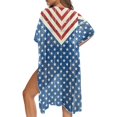 thumbnail image 5 of HELLHERO USA Stars Bikini Coverups High Quality Fabrics Long Free Size Long Swimwear Cover up for Women, 5 of 6