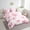 Pink White, variant on Erosebridal Black Bowknot Bedding Queen Size, Geometric Stripe Bedding Accessories, Bow-Tie Room Decor, Breathable 7 Pieces
