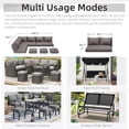 thumbnail image 4 of AECOJOY Outdoor 13-Piece Replacement Cushions for Patio Furniture, 4-Inch Memory Foam Cushions for 7-Seat Sectional Rattan Conversation Set, Splash-Resistant Covers, Dark Grey, 4 of 9