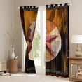 thumbnail image 3 of YST Rustic Farmhouse Blackout Curtains,Western Texas Star Curtains 52"X84",Highland Cow Print Window Curtains & Drapes,Vintage American South Darkening Curtains Western Bedroom Decor, 3 of 5
