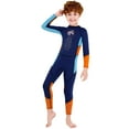 thumbnail image 4 of Boys Wetsuit Long Sleeve Diving Swimsuit with Safety Zipper Quick, 4 of 8