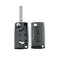 thumbnail image 1 of 2PCS 3 Button Replacement Fob Key Case Uncut Blades For Peugeot 207 307 407 308 607 For Citroen 3 Button Without Slot, 1 of 7