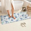 thumbnail image 4 of Pioneer Flower Floral Print Pattern Bathroom Rugs Mat, Non Slip Microfiber Bathroom Rug with Rubber Backing, Soft Mats for Bathroom Floor Tub Shower, 24"x60", 4 of 5